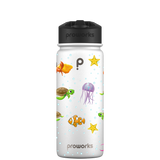 Botella de agua con pajita - Gen 2 Marine Life Pattern