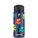 Wasserflasche mit Strohhalm – Gen 2 Octopus Tangle Pattern