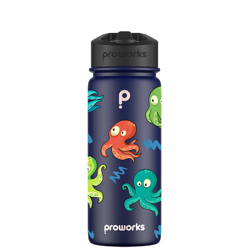 Wasserflasche mit Strohhalm – Gen 2 Octopus Tangle Pattern