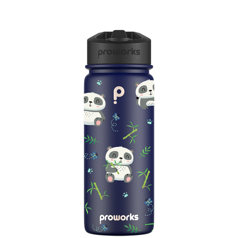 Bottiglia d'acqua con cannuccia - Modello Panda Party Gen 2