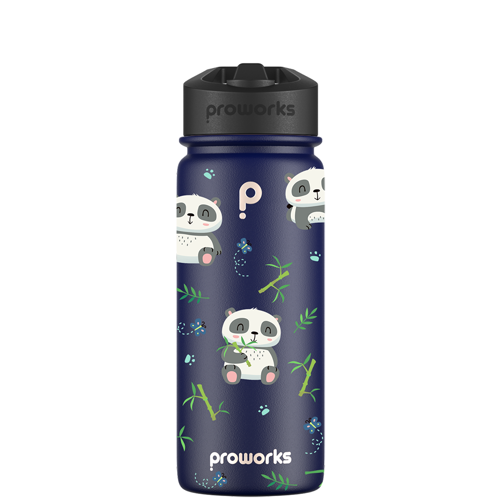 Bottiglia d'acqua con cannuccia - Modello Panda Party Gen 2 - Proworks  Bottles