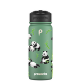 Botella de agua con pajita - Gen 2 Panda Pattern