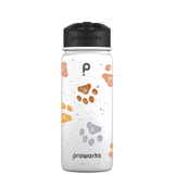 Botella de agua con pajita - Gen 2 Pawprint Paradise Pattern