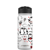 Bottiglia d'acqua con cannuccia - Modello Penguin Huddle Gen 2