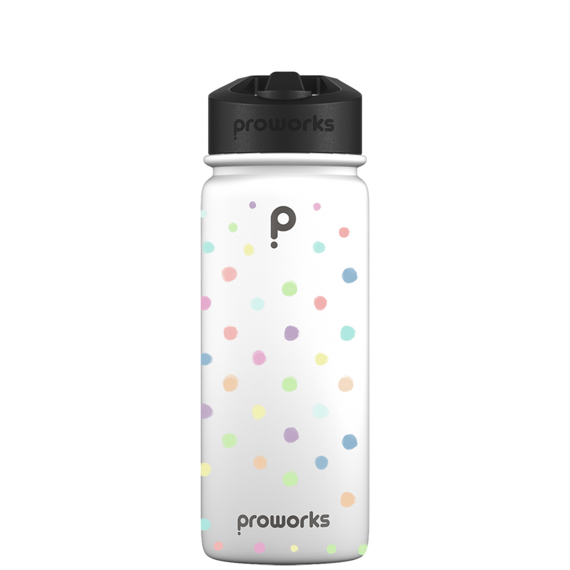 Borraccia con cannuccia - Motivo a pois Gen 2