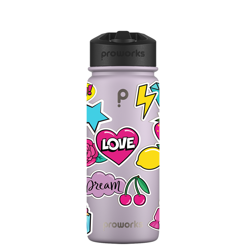 Water bottle with straw - Gen 2 Summer Vibes Pattern