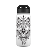 Bottiglia d'acqua con cannuccia - Modello Lupo Azteco Gen 2