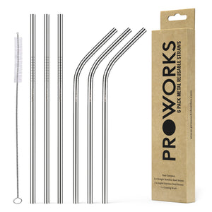 Reusable Straws - Pack of 6