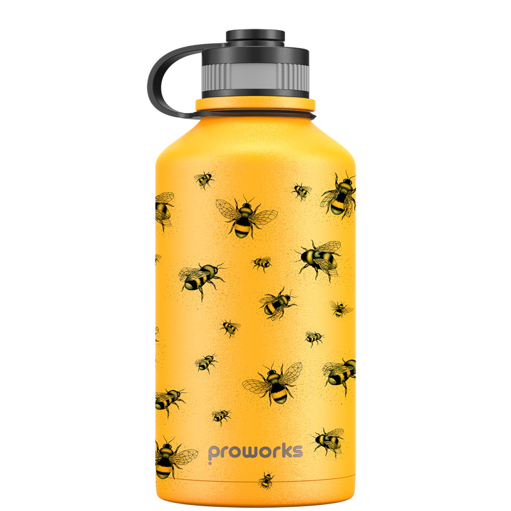 Bottiglia d'acqua Explorer da 2 litri - Mellow Yellow Bee - Proworks -  Proworks Bottles
