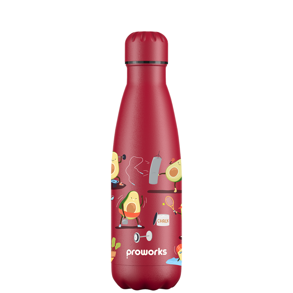 Original Avocardio Water Bottle Pattern