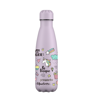 Original Be Unique Unicorn Water Bottle Pattern