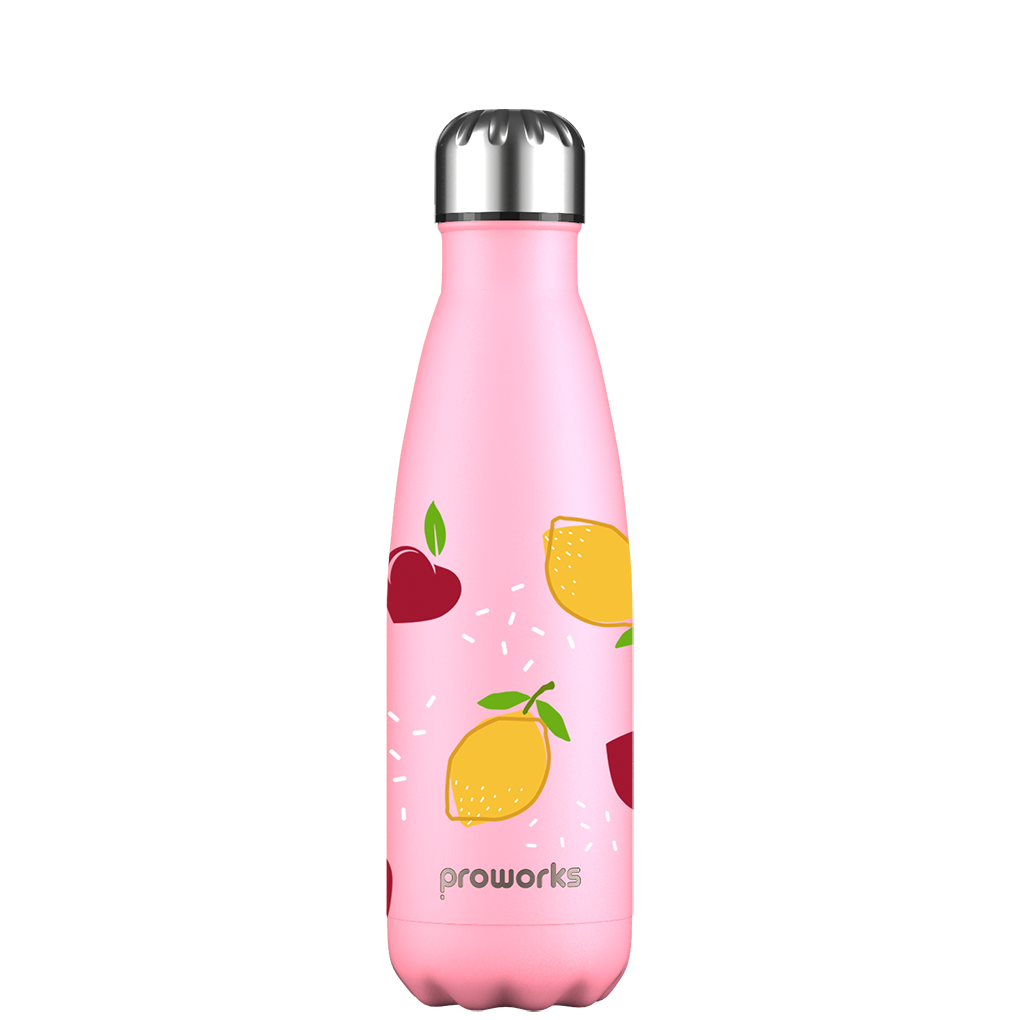 Original Lemon Cherries Water Bottle Pattern