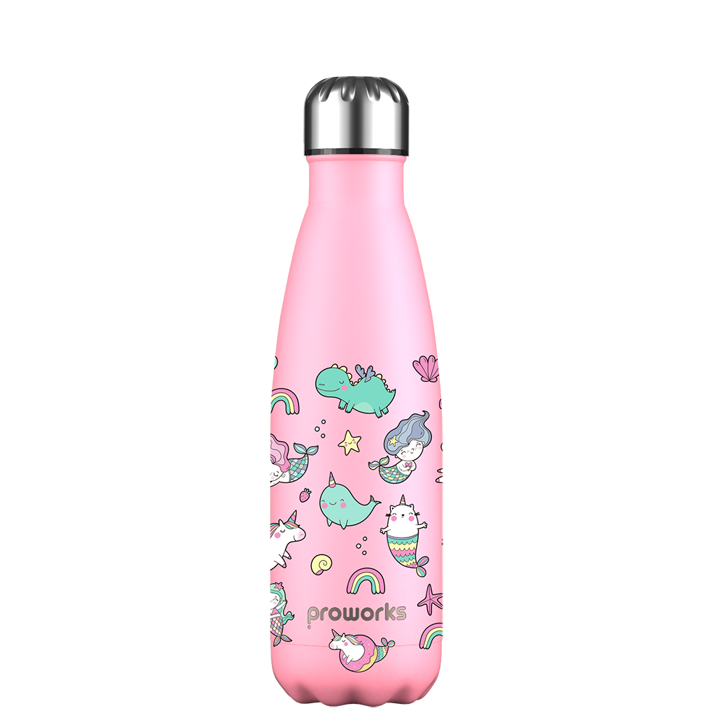 Original Mermaids and Unicorns Water Bottle Pattern