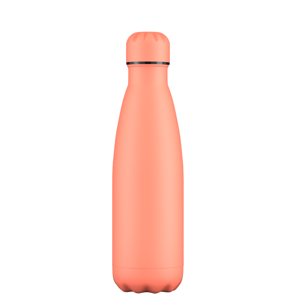 Preppy Peach Orange Hippie Flower Water Bottle