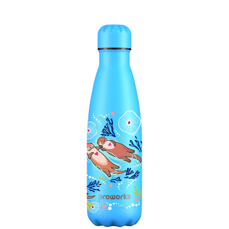 Original Otter Family Gathering Water Bottle Pattern