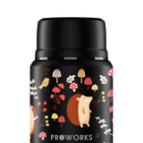 All Black Hedgehog Food Flask Trimmed