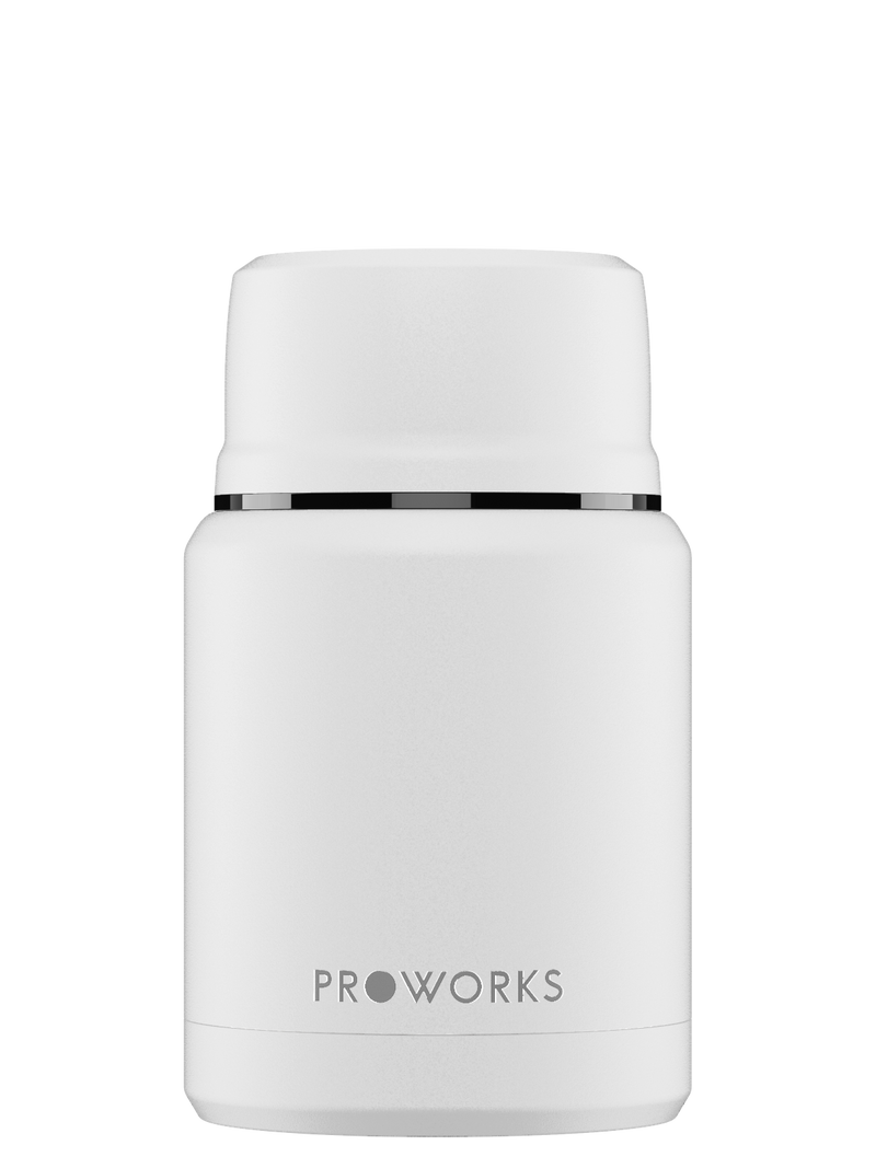 All White Food Flask Trimmed