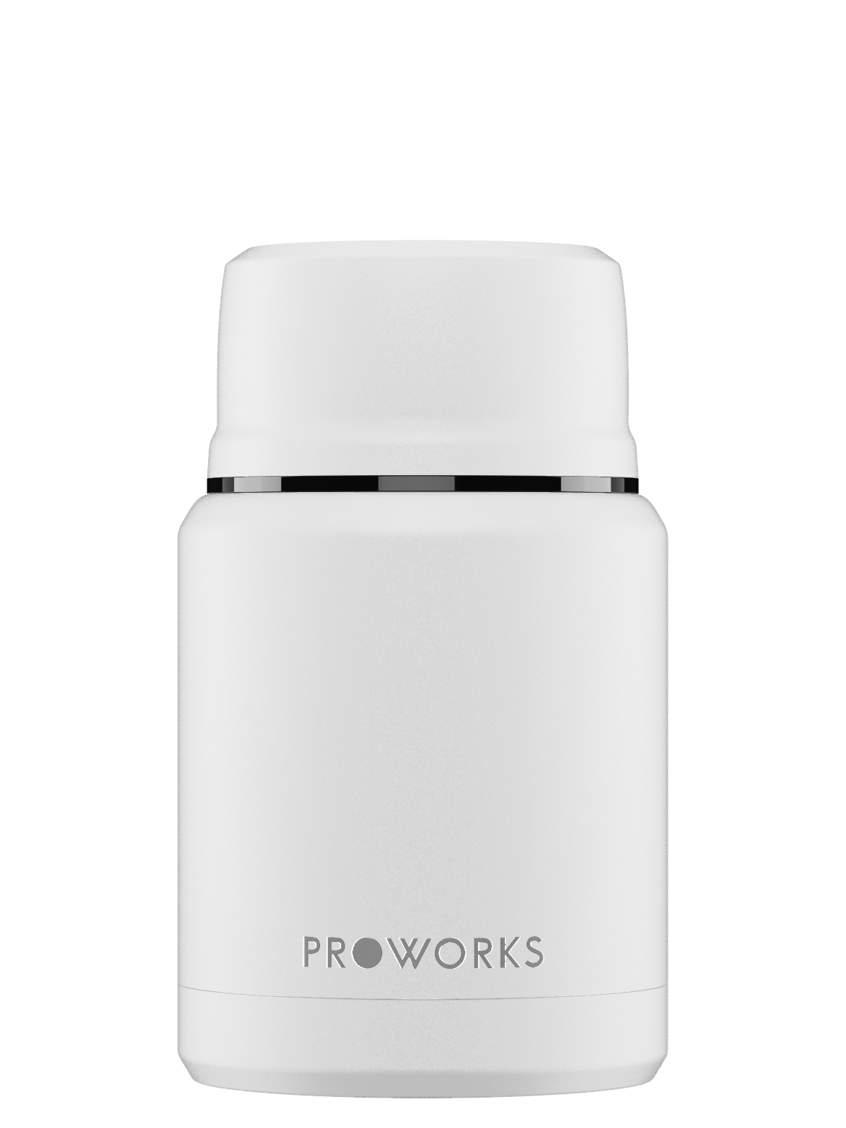 All White Food Flask Trimmed