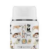 All White A Dogs Tail Food Flask Trimmed