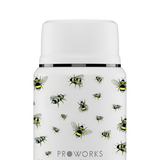 All White Bee Food Flask Trimmed