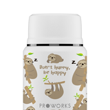 All White Sloth Food Flask Trimmed