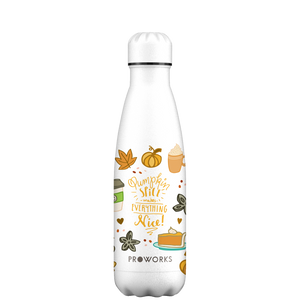 Proworks All White Pumpkin Spice 500ml Water Bottle