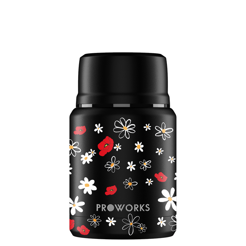 Proworks Black Daisy Food Flask 500ml