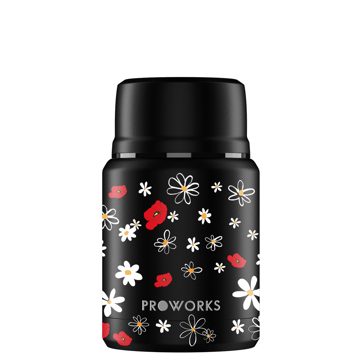Proworks Black Daisy Food Flask 500ml