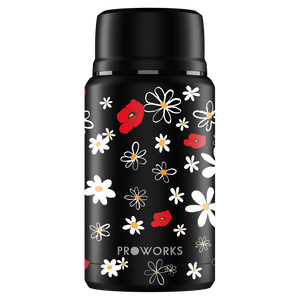 Proworks Black Daisy Food Flask 750ml 