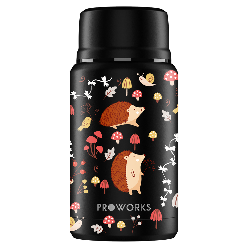 Proworks Black Hedgehog Food Flask 750ml 