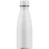 Proworks White Glitter Water Bottle Trimmed