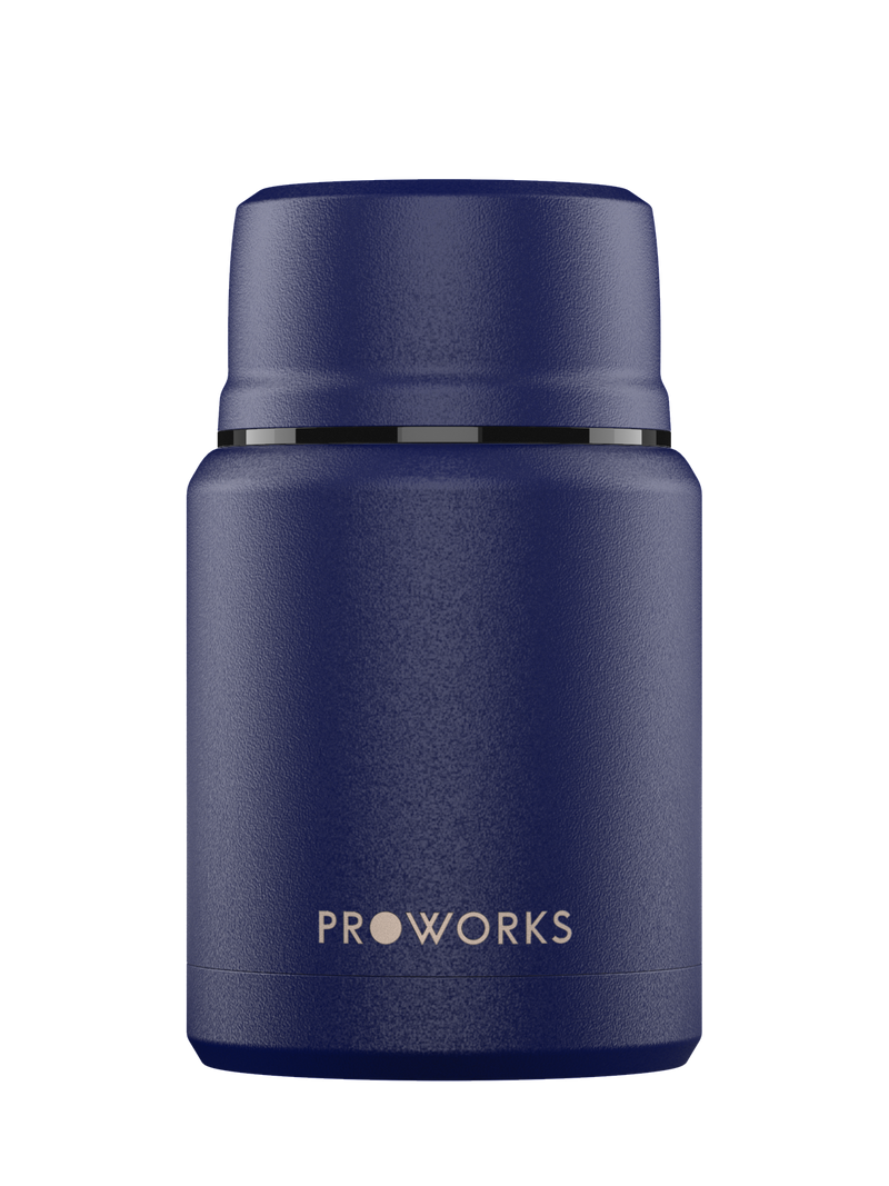 Midnight Blue Food Flask Trimmed