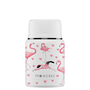 Proworks All White Flamingo Food Flask 500ml