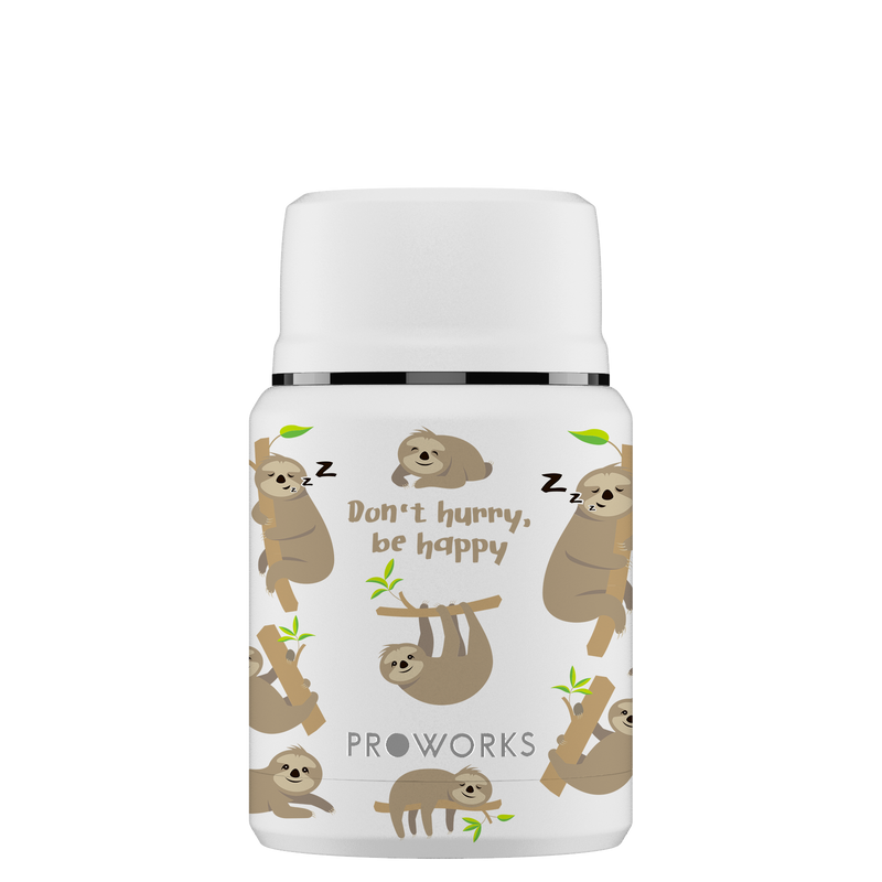 Proworks All White Sloth 500ml Food Flask