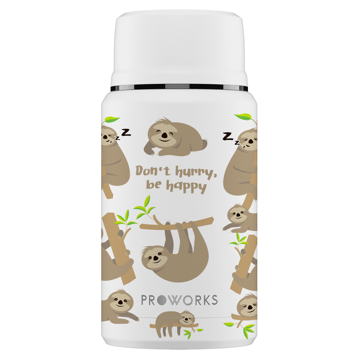 Proworks All White Sloth 750ml Food Flask