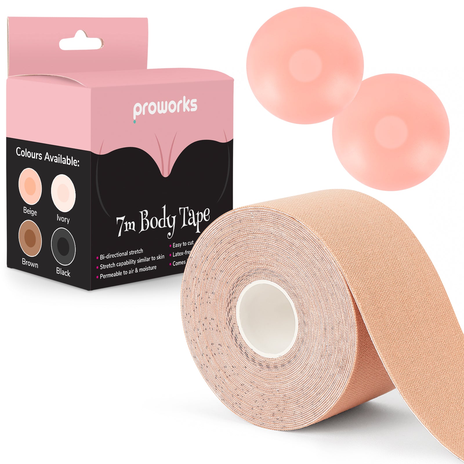 Boob Tape 7m Roll Including Nipple Covers