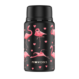 Proworks All Black Flamingo Food Flask 750ml