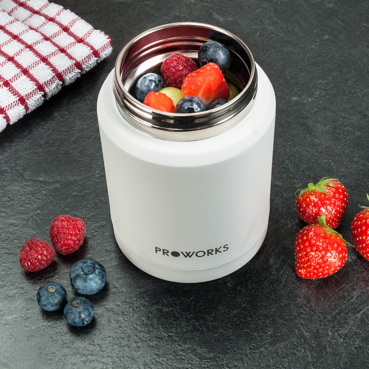 Proworks All White Food Flask