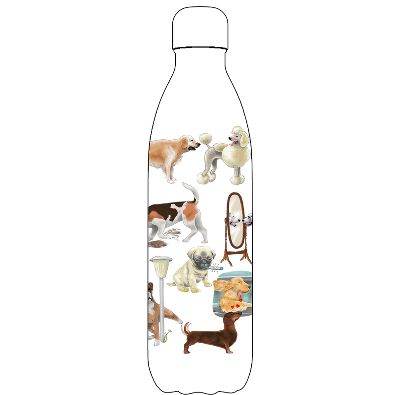 Dogs Tail Water Bottle Pattern