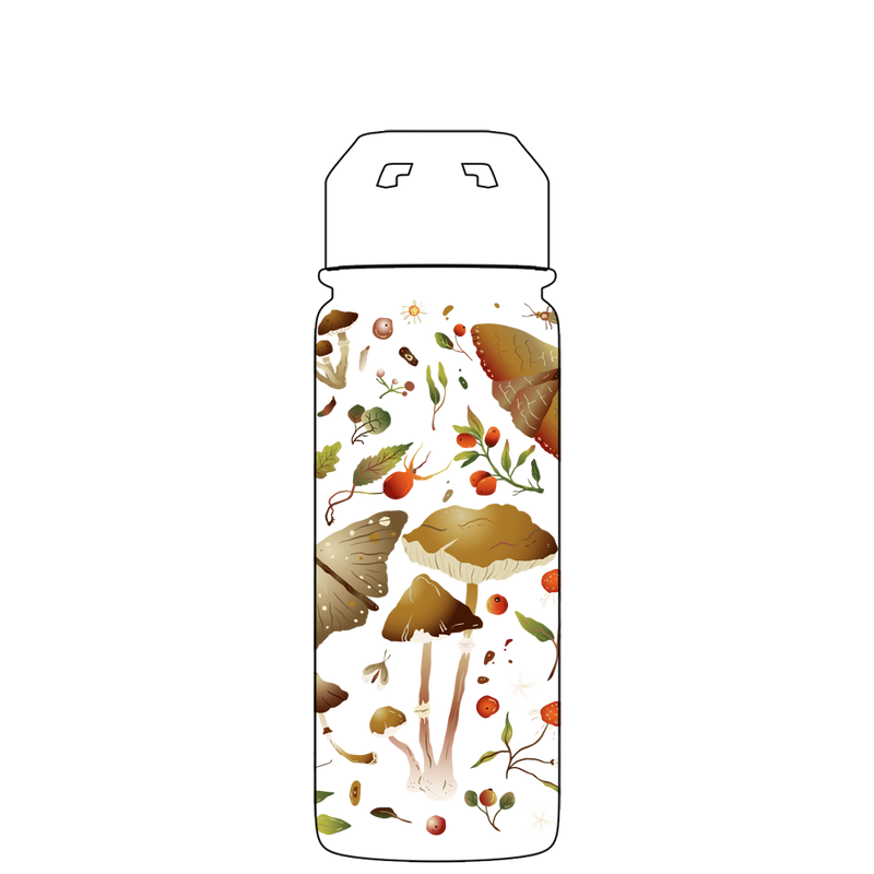 Bottiglia d'acqua con cannuccia - Gen 2 Modello foresta autunnale