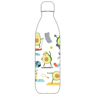 Original Avocardio Water Bottle Pattern