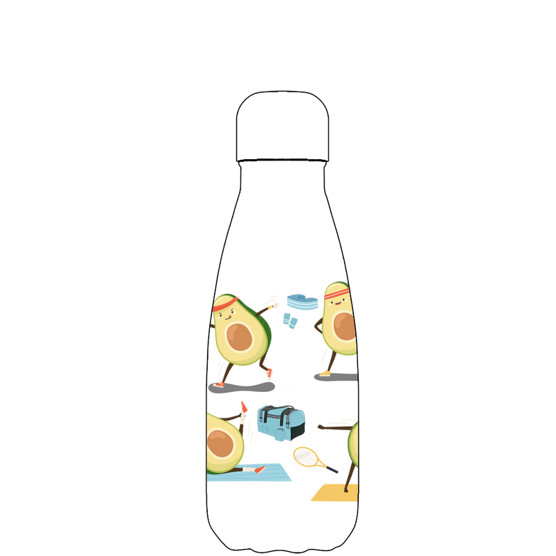 Original Avocardio Water Bottle Pattern