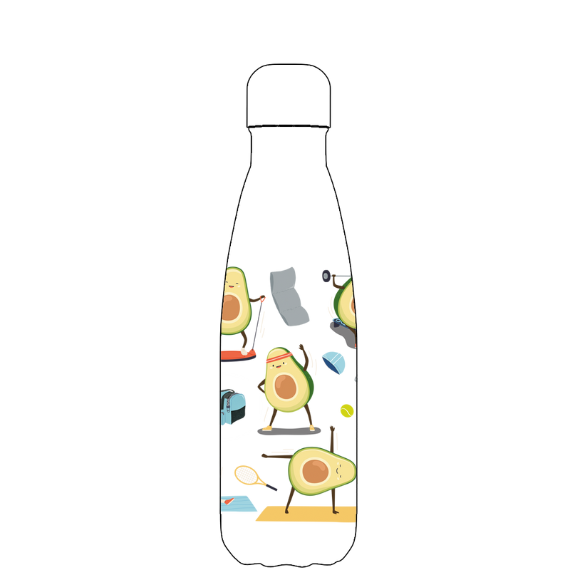 Original Avocardio Water Bottle Pattern
