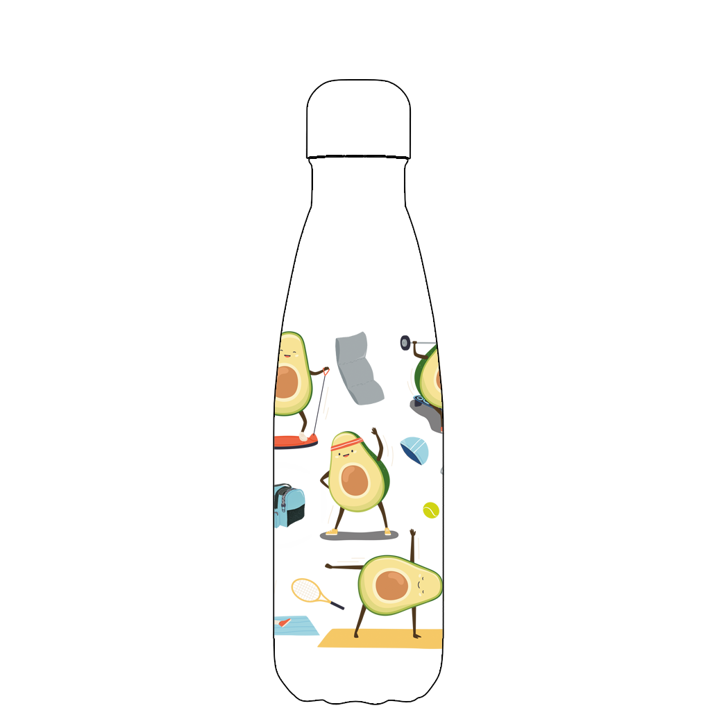 Original Avocardio Water Bottle Pattern