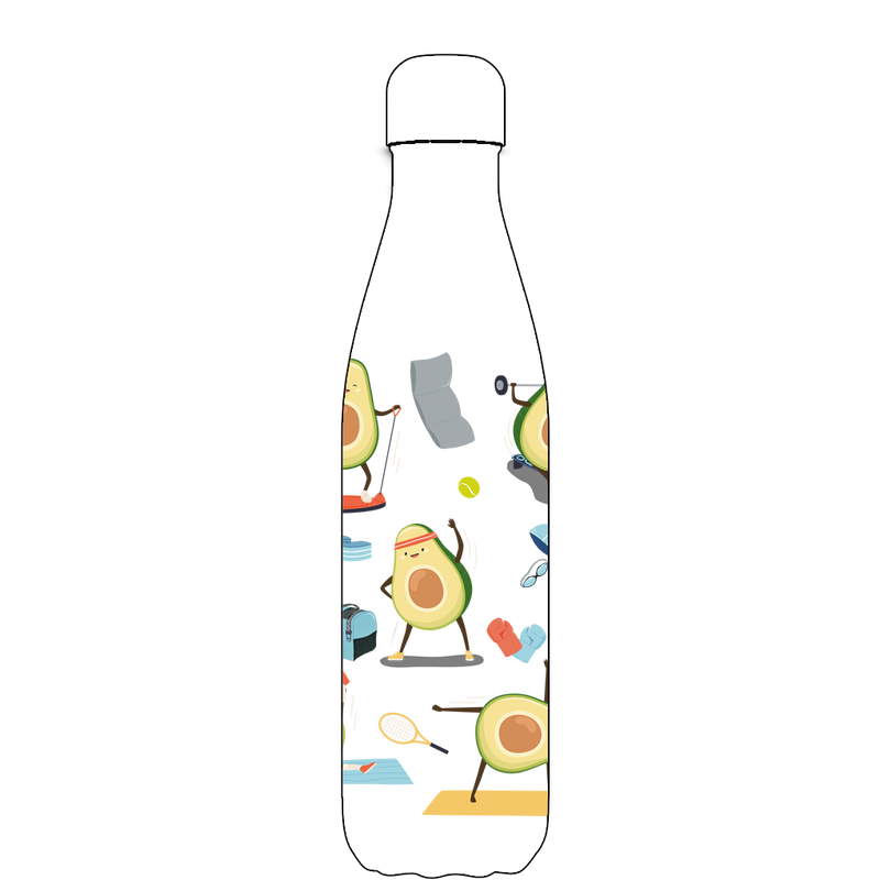 Original Avocardio Water Bottle Pattern