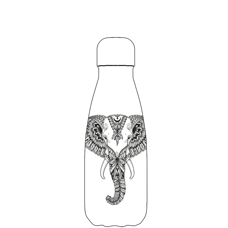 Original Aztec Elephant Water Bottle Pattern