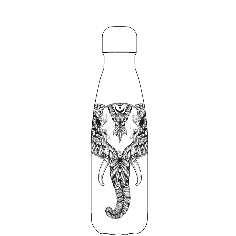 Original Aztec Elephant Water Bottle Pattern