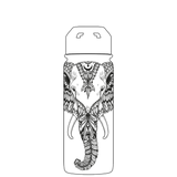 Bottiglia d'acqua con cannuccia - Modello azteco elefante Gen 2