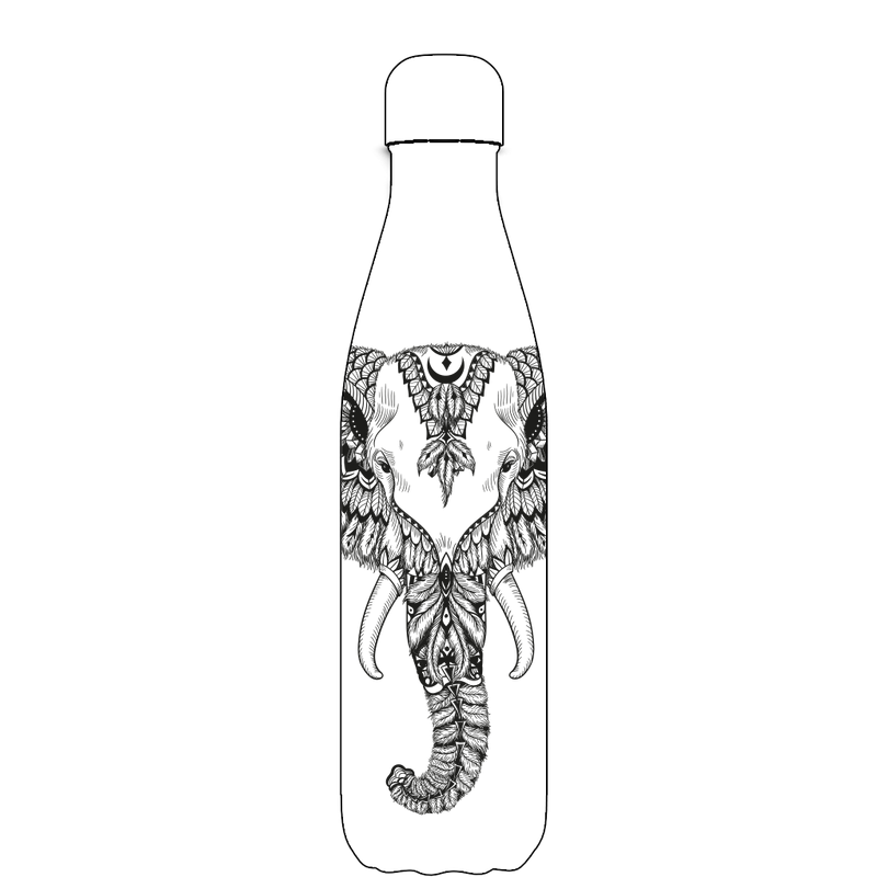 Original Aztec Elephant Water Bottle Pattern
