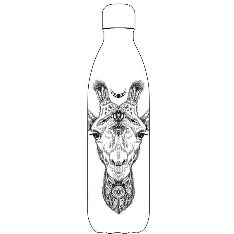 Original Aztec Giraffe Water Bottle Pattern